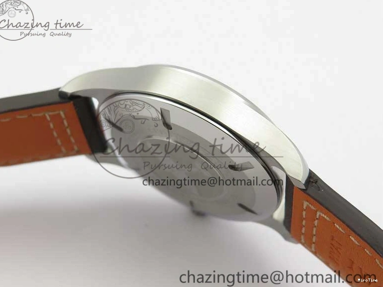 MIROTIME 0224 Original Pilot IW326803 SS MK 1:1 Best Edition Black Dial on Brown Leather Strap MIYOTA 7146